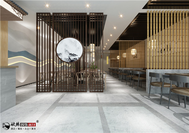 红寺堡迎吉川菜餐厅装修设计|休闲安逸的四季常青景致