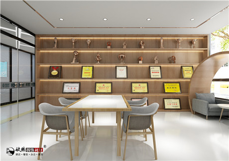 红寺堡秦蕊营业厅办公室装修设计|洁净大方的高级质感空间