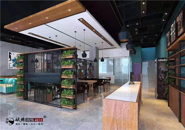 红寺堡雅食餐厅设计|提升了店内整洁感和高品质