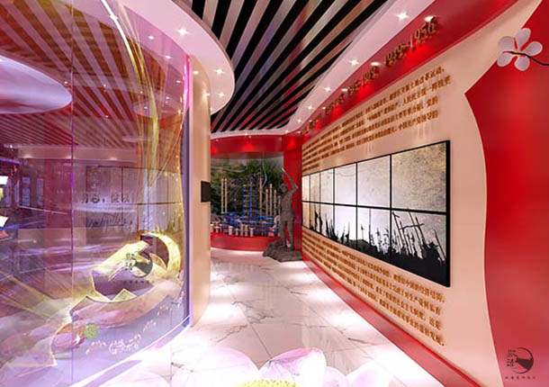 红寺堡党风展厅设计|鲜明特色和美感的设计效果
