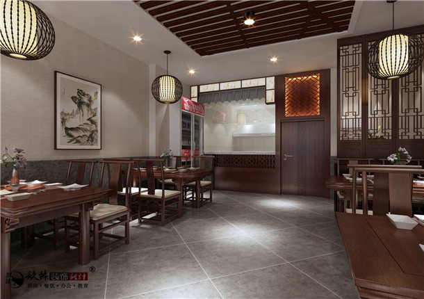 红寺堡丰府餐厅设计|整体风格的掌握上继承我们中式文化的审美观